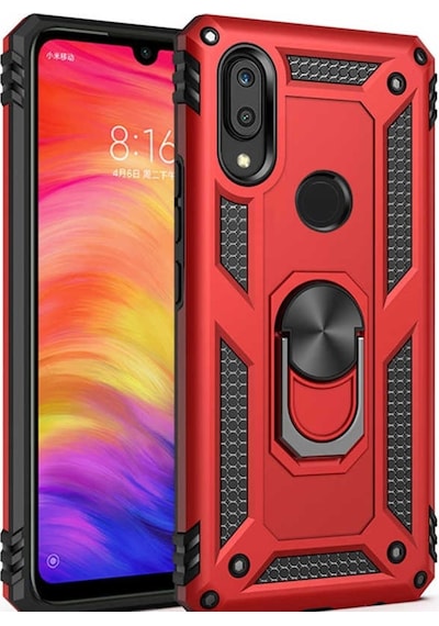 Huawei P Smart 2019 Yüzüklü Standli Vega Kilif Ekran Koruyucu 510330881