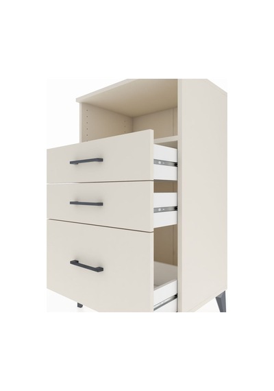Hyperion Komodin Tek Raflı 3 Çekmeceli 60x44x106 Aytaşı-aytaşı Aytaşı