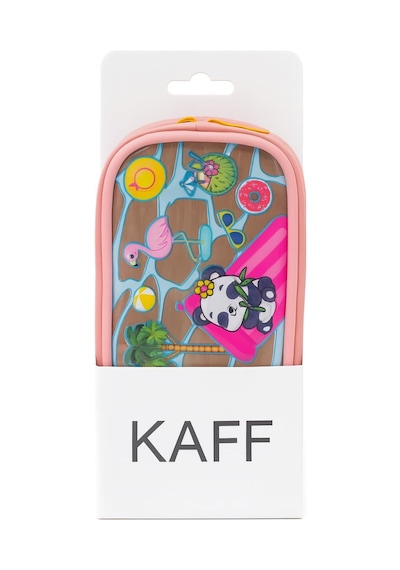01112 Şeffaf Baskılı Tek Gözlü Kalemlik Kalem Kutusu Pembe Panda Genel