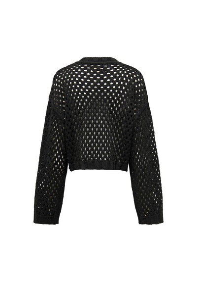 Only Onlsmılla Short Pullover L/s Knt Noos Siyah