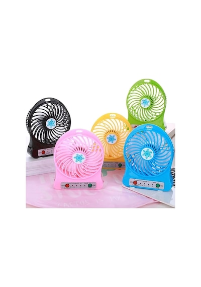 Şarjlı Vantilatör Mini Masaüstü El Fan Taşınabilir 3 Kademeli Usb