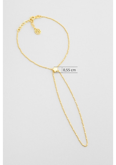Şans Yıldızı 18 Ayar Sarı Altın Kaplama 19 Cm Gümüş Şahmeran Sarı