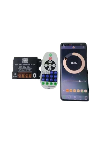 30a Tek Renk 23 Tuş Kumandalı Ve Bluetoohlu Rf Dimmer 5v- 24v