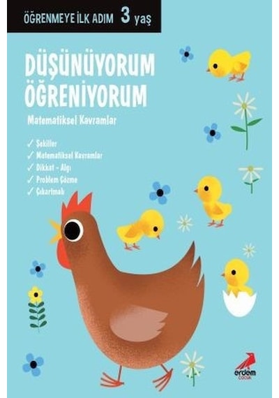 Düşünüyorum Öğreniyorum-Öğrenmeye İlk Adım 3 Yaş- Erdem Çocuk