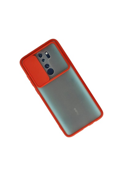 Newface Xiaomi Redmi Note 8 Pro Kılıf Palm Buzlu Kamera Sürgülü Silikon Semeglbl - 5 - Kırmızı