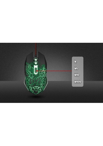 Izza Gxt 105 Usb 2400 Dpı Siyah 6 Buttons Rgb Oyuncu Mouse Gtx