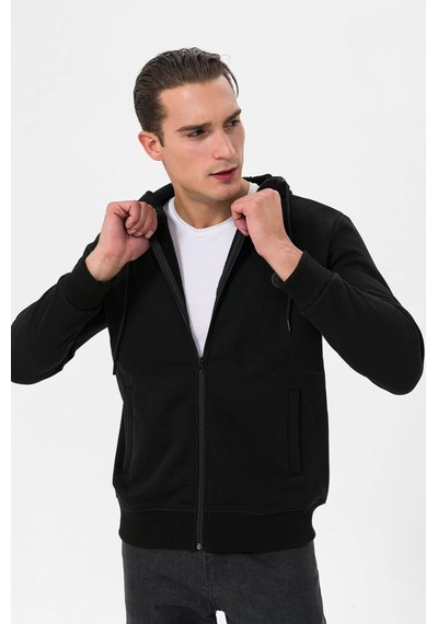 FA220214614 Sweat Zipper Hood Farm Animals Önü Fermuarlı Sweatshirt