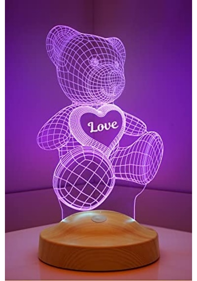 3d Ayı Teddy Hediyesi 3 Boyutlu Led Lamba Diğer