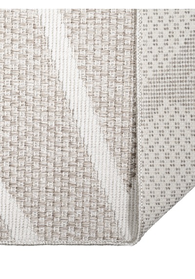 Modern Krem Geometrik Desenli Bej Sisal Halı Dokuma Salon Ve Mutfak Halısı Çok Renkli