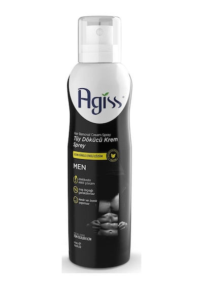 Agiss Tüy Dökücü Krem Gazlı Sprey 175 Ml Men