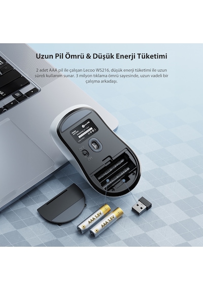 Lecoo WS216 Kablosuz 1600 Dpı 7 Tuşlu Optik Mouse