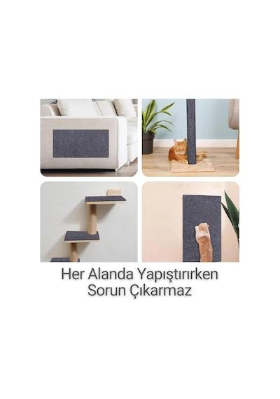 Kedi Tırmalama Matı Koltuk Kenarı Koruyucu Yapışkanlı Tırmalama Pedi Mobilya Koruma Minderi Day
