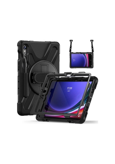 Galaxy Uyumlu Tab S10 Lite Mkst Defender Tablet Silikon - Siyah Tablet Kılıfı