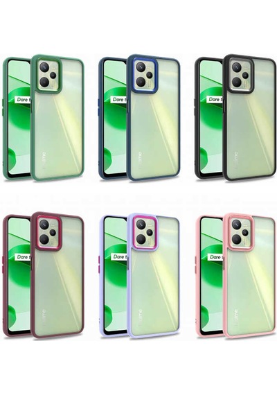 Realme C35 Kılıf Zore Flora Kapak Rose Gold