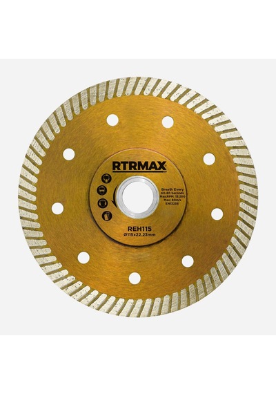 Rtrmax Reh180 Çapaksız Turbo Kesim Elmas Testere 180x22 MM