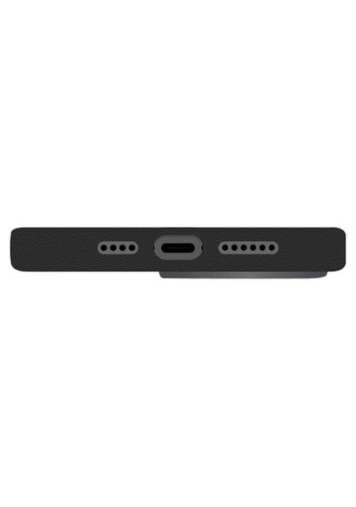 Apple Uyumlu iPhone 15 Pro Max Kılıf Lyden Serisi Deri Kaplama Magsafe Özellikli Magclick Kapak Black