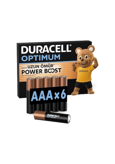 Duracell Optimum Aaa Ince Kalem Pil 6'li Paket - Alkalin Pil 1,5v - Pil Saklama Paketi - Lr03 Mx2400