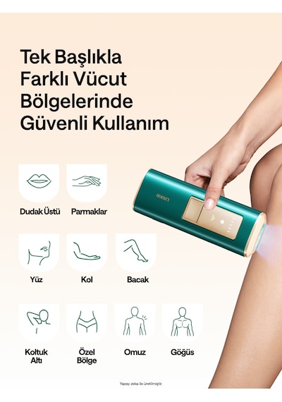 Ulike Air 2 Travel Ed Acıyı Önleyen Safir Buz Soğutma Ipl Lazer Epilasyon Aleti, 500.000 Atım, Taşıma Çantalı