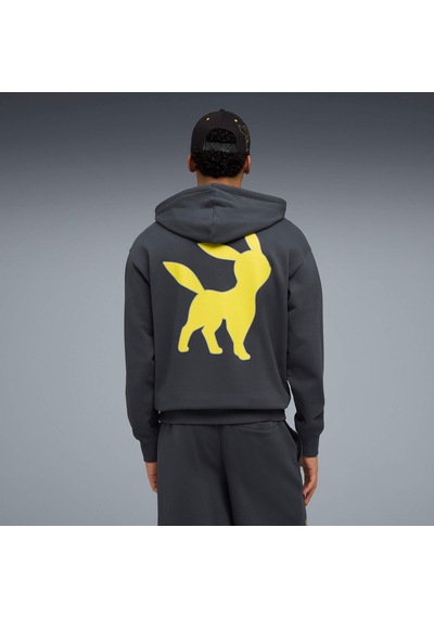 Puma X Pokémon Graphıc Erkek Geniş Kesim Kapüşonlu Sweatshırt 634915 76 Gri