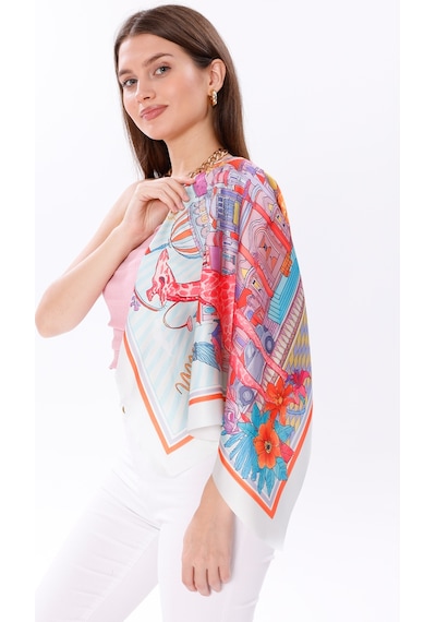Tarzını Seç Masal Şatosu Model Fular Bandana Şal Estascarf 70x70 Cm