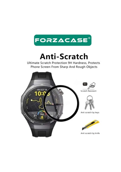 Forzacase Huawei Watch Gt5 Pro 46mm İçin Çerçeveli Tam Kaplayan 3d Pet Ekran Koruyucu Film - Fc016