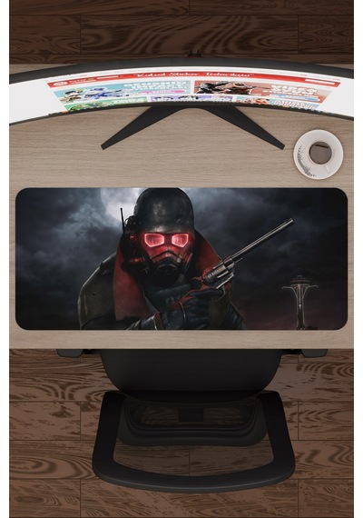 Fallout Kaymaz Dikişli Kauçuk Oyuncu Mousepad V4 - 70x30 Xl Gaming Mouse Pad Fare Altlığı