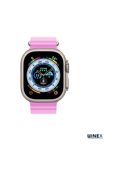 Winex 42-49mm Yeninesil Apple Uyumlu Watch Akıllısaatkordonusilikon Lila