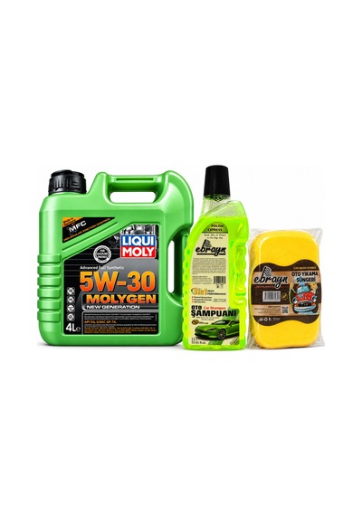 Liqui Moly Molygen New Generation 5w-30 Motor Yağı 4 Litre + Oto Şampuan 1000 Ml + Yıkama Süngeri