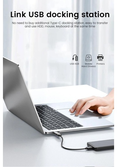 Torima YD-70 Siyah Usb To Type-C Mini Telefon Çevirici Adaptör