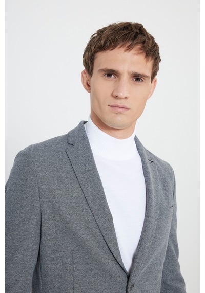 AC&Co / Altınyıldız Classics Erkek Sıyah Grı Slim Fit Dar Kesim Mono Yaka Armürlü Torba Cepli Ceket Sıyah Grı AC&Co / Altınyıldız Classics Erkek Sıyah Grı Slim Fit Dar Kesim Mono Yaka Armürlü Torba Cepli Ceket Sıyah Grı