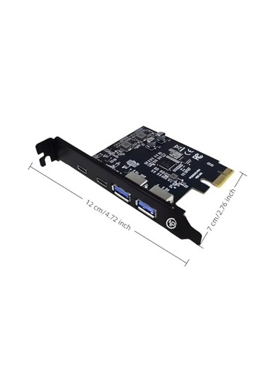 Npo 2ac 4 Portlu 2x Type-c Ve 2x Usb 3.0 Usb 3.2 Gen1 5gbps Pcı-e Genişletme Kartı