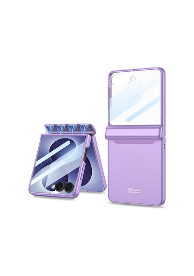 Samsung Galaxy Uyumlu Z Flip 8 Kılıf M-magnet Standlı Case Mor