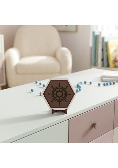Dümen Motifli Modern Masaüstü Dekoru Yaşam Alanlarınıza Deniz Esintisi Ve Şıklık Katan Özel Bir Tasarım 10x10 Cm, Açık Kahve