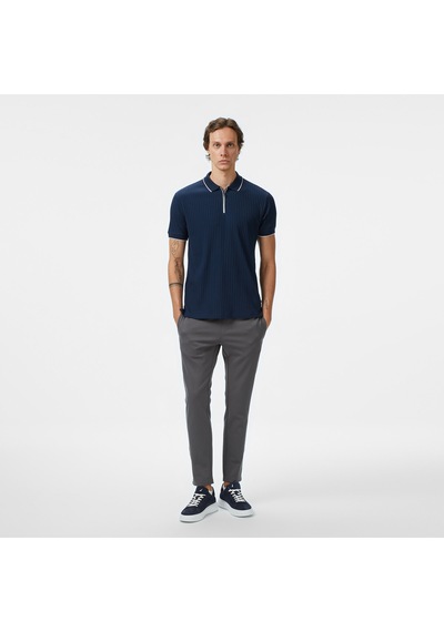 Nautica Erkek Lacivert Classic Fit Polo Yaka T-shirt Düz K55345t Lacivert