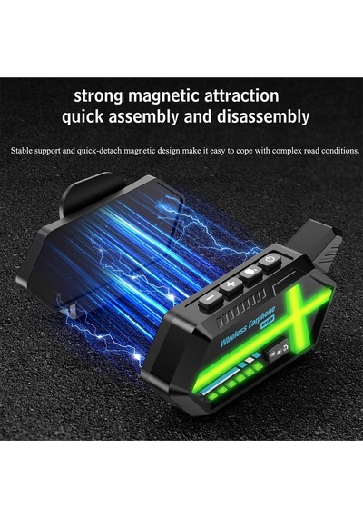 Bt26 Motosiklet Kask Kulaklık Rgb Işıklı 2 Eşleşme Özellikli 1000 Mah Intercom