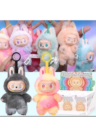 Labubu The Monsters Big Into Energy Serisi Sürpriz Tekli Kutu, Koleksiyonluk Peluş Anahtarlık Çok Renkli