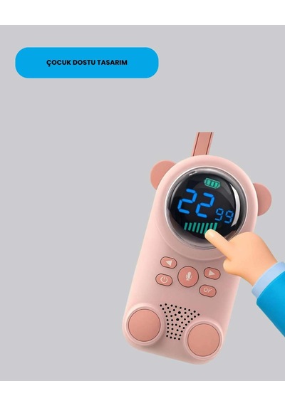 Ekranlı Çocuk Telsizi 1-3 Km Çekim Mesafesi İle Lcd Model Diğer