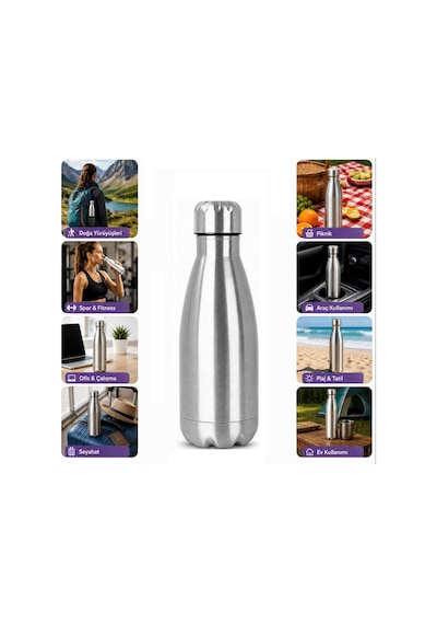 Sunup Sn-25713 Şişe Tipi 500 Ml. Paslanmaz Çelik Termos