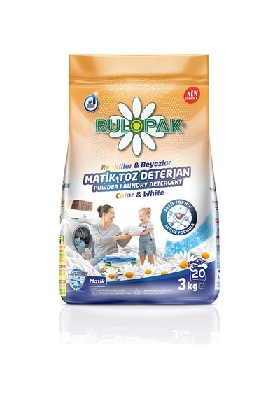 Rulopak Elde Yıkama Renkli Ve Beyazlar İçin Toz Çamaşır Deterjanı 3 Kg