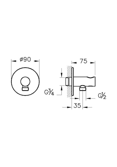 VitrA Origin A4262536 Ankastre El Duşu Çıkışı Mat Siyah