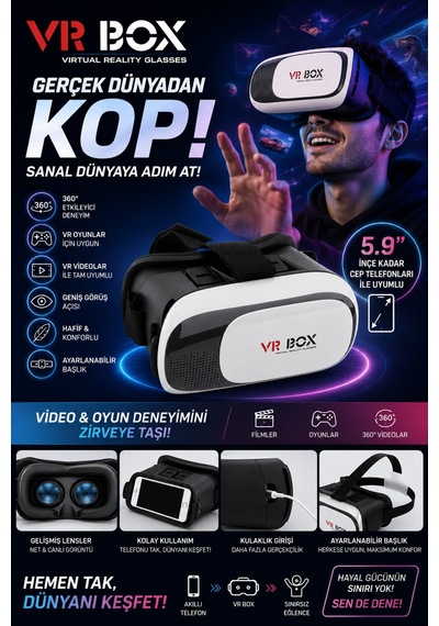 3d 2 Sanal Gerçeklik Gözlüğü 3dvr