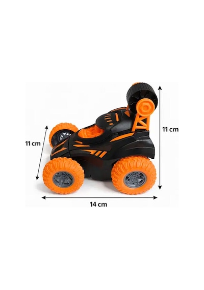 Uzaktan Kumandalı Stunt Araba 360 Dönen Akrobatik Rc Araç - Şarjlı Işıklı Off-road Oyuncak Araba Çok Renkli
