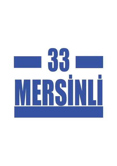 33 Mersinli Araba Sticker 17x17 Cm Mavi