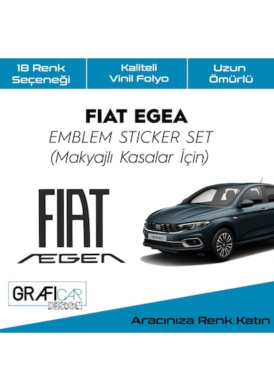 Fıat Egea Amblem Stıcker Set