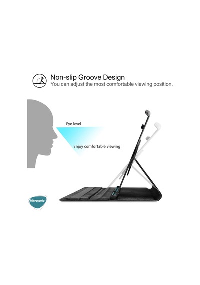 Microsonic Samsung Uyumlu Galaxy Tab A7 T500 Kılıf 360 Rotating Stand Deri
