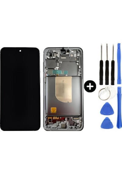 Samsung Galaxy S23 Fe Sm-s711 Uyumlu Çıtalı Yan Sanayidir Lcd Ekran Dokunmatik Siyah + Tamir Seti