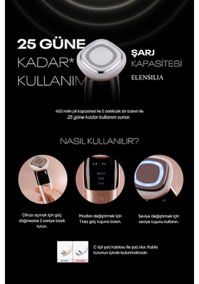4 Modlu Kore Cam Cilt Bakım Cihazı Elensilia All In One Beauty Instrument