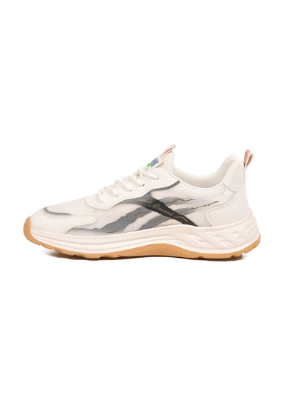 Voyager Krem Fileli Memory Foam Erkek Günlük Spor Ayakkabı Hafif Esnek Sneaker E275 M