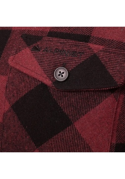 Alpinist Vejan Erkek Ekose Outdoor Gömlek Vişne (525880811)