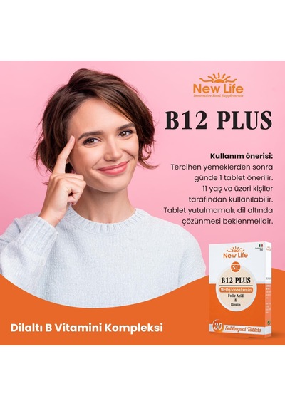 B12 Plus Metilkobalamin 30 Tablet 3 Paketi
